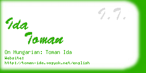 ida toman business card